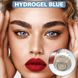 Цветные контактные линзы с диоптриями, Hydrogel Blue PWR22 фото 1