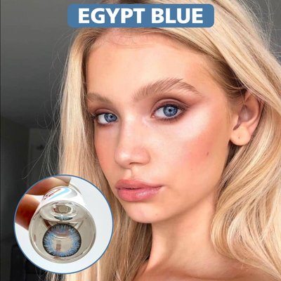 Цветные контактные линзы с диоптриями, Egypt Blue PWR1 фото
