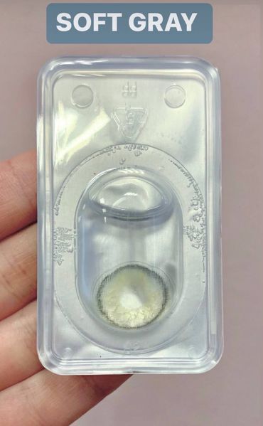 Кольорові контактні лінзи з діоптріями, Soft Gray PWR7 фото