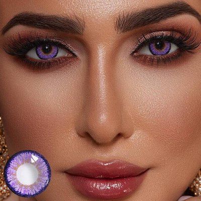 Декоративні контактні лінзи без діоптрій, Ice Snow Purple MIX82 фото