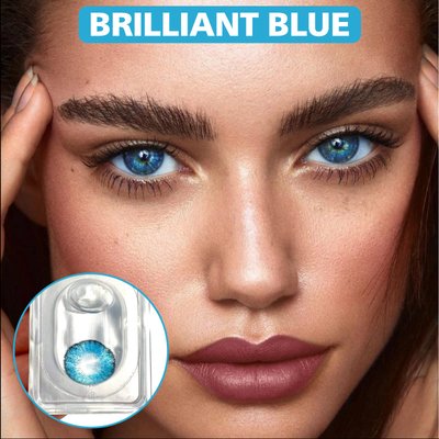 Цветные контактные линзы без диоптрий, Brilliant Blue PLANO1 фото