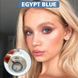 Цветные контактные линзы с диоптриями, Egypt Blue PWR1 фото 1