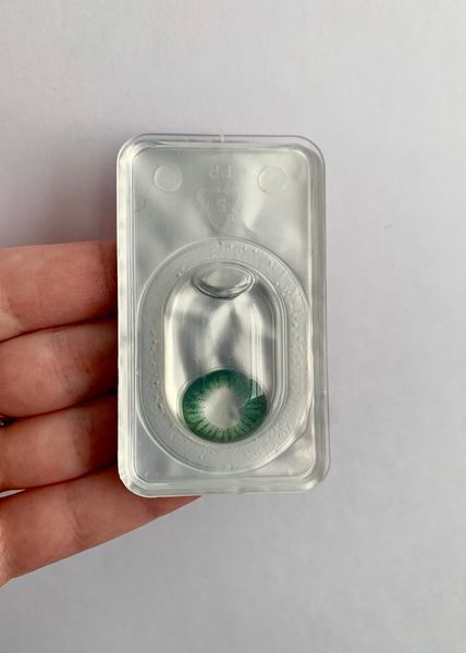 Цветные контактные линзы без диоптрий, Waterdrop Green PLANO52 фото