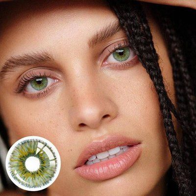 Декоративні контактні лінзи без діоптрій, Rare Iris Green MIX108 фото