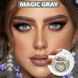 Цветные контактные линзы с диоптриями, Magic Gray PWR10 фото 1