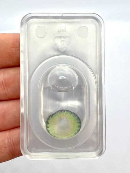 Цветные контактные линзы с диоптриями, Green PWR18-1 фото