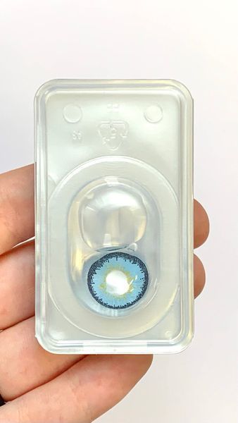 Декоративні контактні лінзи без діоптрій, Ice Snow Blue MIX77 фото